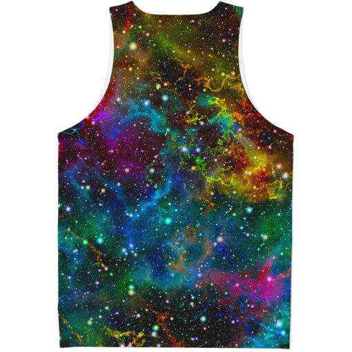 Abstract Colorful Galaxy Space Print Men's Tank Top
