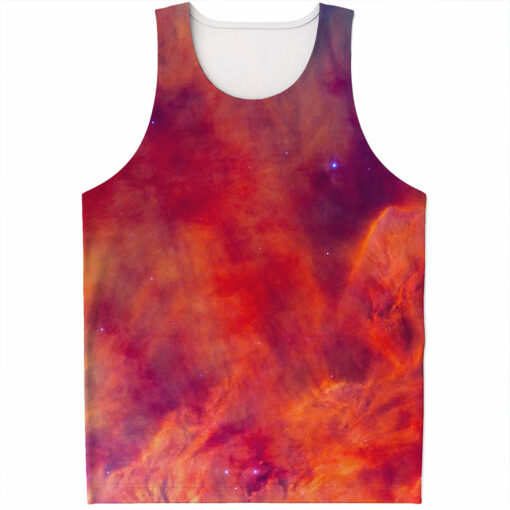 Abstract Nebula Cloud Galaxy Space Print Men's Tank Top