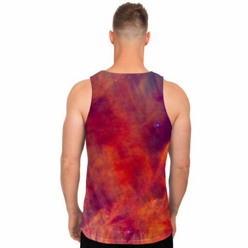 Abstract Nebula Cloud Galaxy Space Print Men's Tank Top