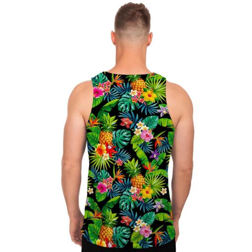 Aloha Hawaiian Tropical Pattern Print Men's Tank Top