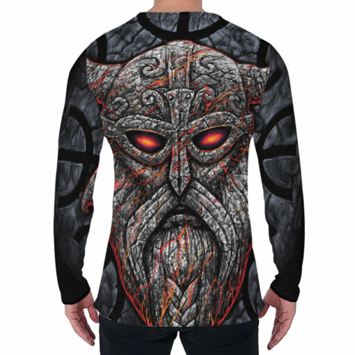 Ancient Viking Norse God Odin Print Men's Long Sleeve T-Shirt