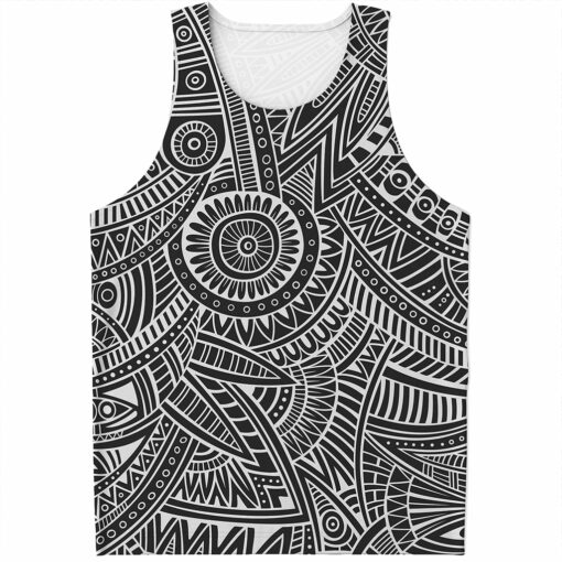 Hawaii Polynesian Tribal Print Men's Tank Top