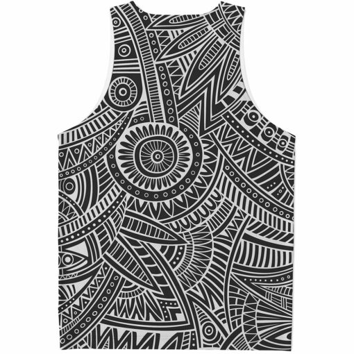 Hawaii Polynesian Tribal Print Men's Tank Top