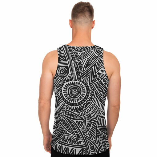 Hawaii Polynesian Tribal Print Men's Tank Top
