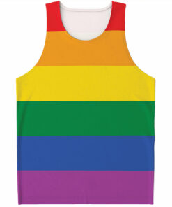 LGBT Pride Rainbow Flag Print Men's Tank Top