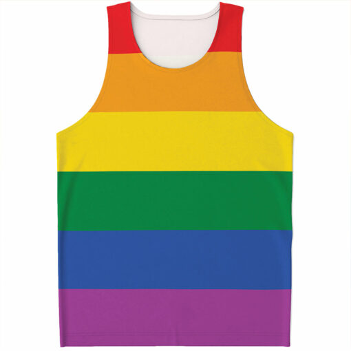 LGBT Pride Rainbow Flag Print Men's Tank Top