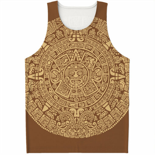 Mayan Calendar Print Men's Tank Top