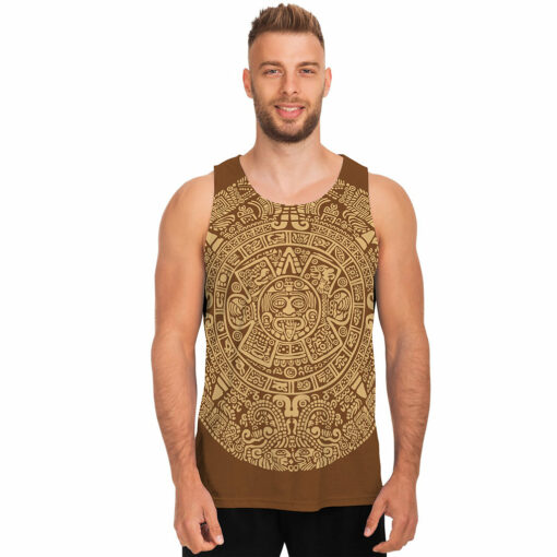 Mayan Calendar Print Men's Tank Top
