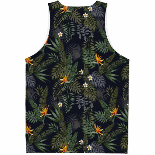 Night Tropical Hawaii Pattern Print Men's Tank Top