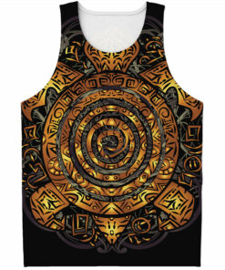 Polynesian Sea Turtle Print Men's Tank Top