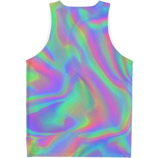Psychedelic Holographic Trippy Print Men's Tank Top