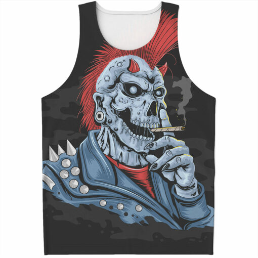 Punk Mohawk Devil Print Men's Tank Top