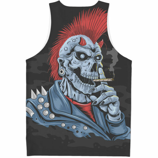 Punk Mohawk Devil Print Men's Tank Top