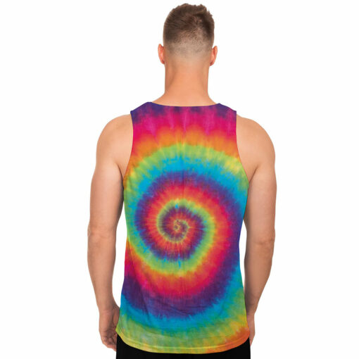 Tie Dye Print Men's Tank Top
