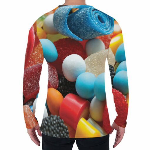 Yummy Gummy Print Men's Long Sleeve T-Shirt