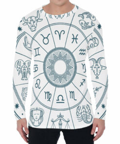 Zodiac Astrology Signs Print Men's Long Sleeve T-Shirt
