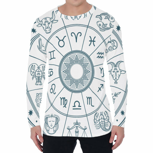 Zodiac Astrology Signs Print Men's Long Sleeve T-Shirt