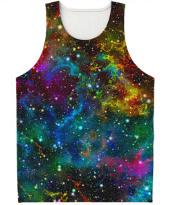 Abstract Colorful Galaxy Space Print Men's Tank Top