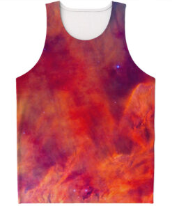 Abstract Nebula Cloud Galaxy Space Print Men's Tank Top