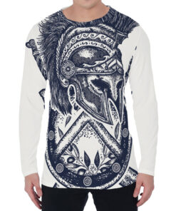 Ancient Spartan Print Men's Long Sleeve T-Shirt