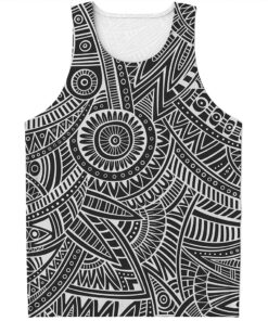 Hawaii Polynesian Tribal Print Men's Tank Top