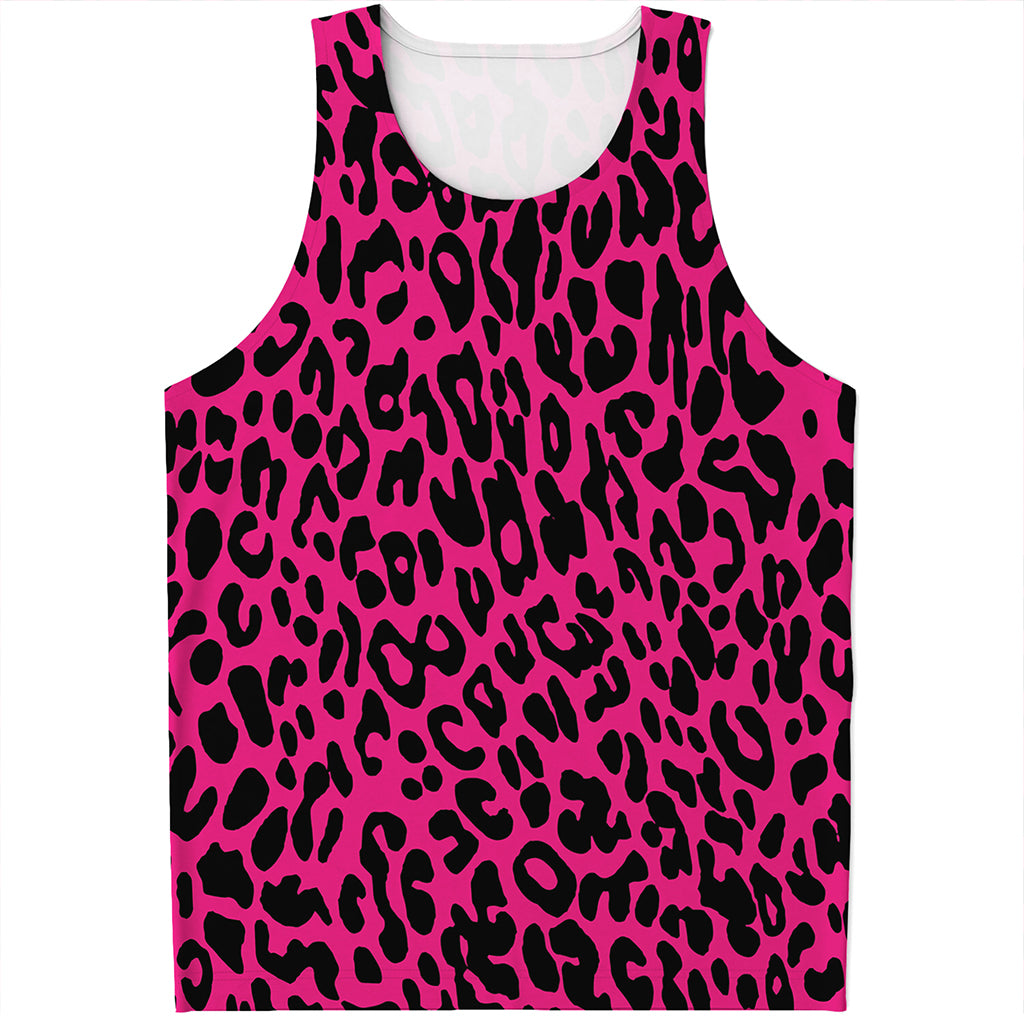 Hot Pink Leopard Print Men's Tank Top Hot Pink Leopard Print Men's Tank Top
