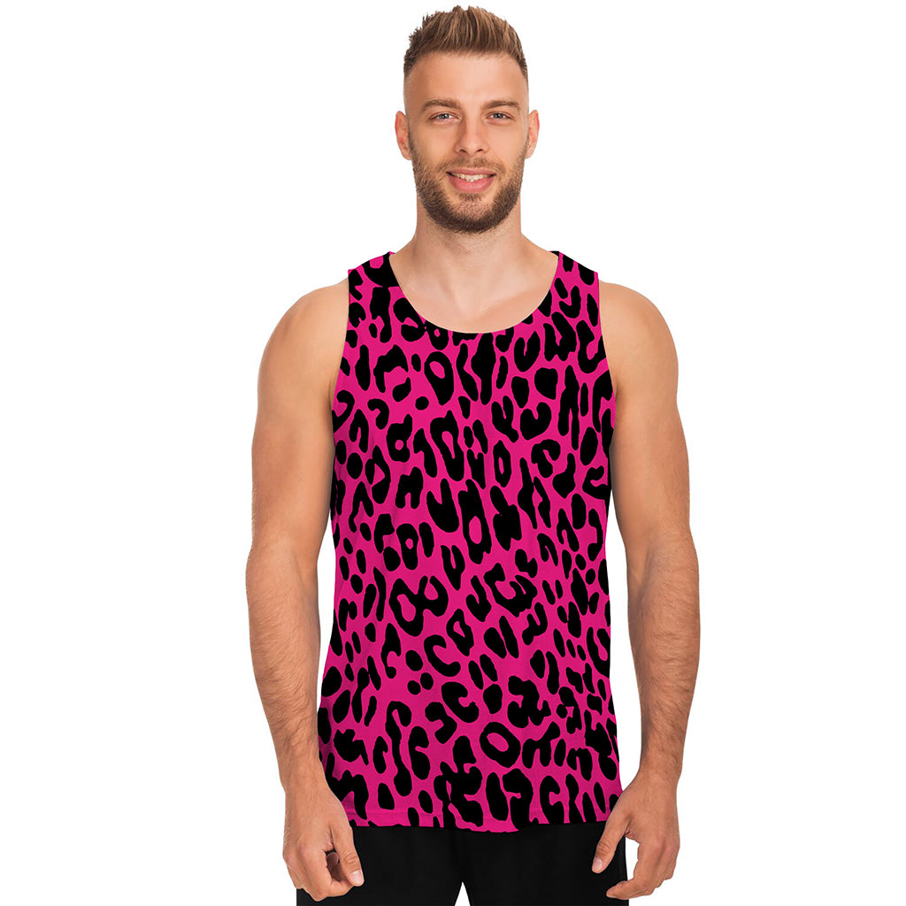 Hot Pink Leopard Print Men's Tank Top Hot Pink Leopard Print Men's Tank Top