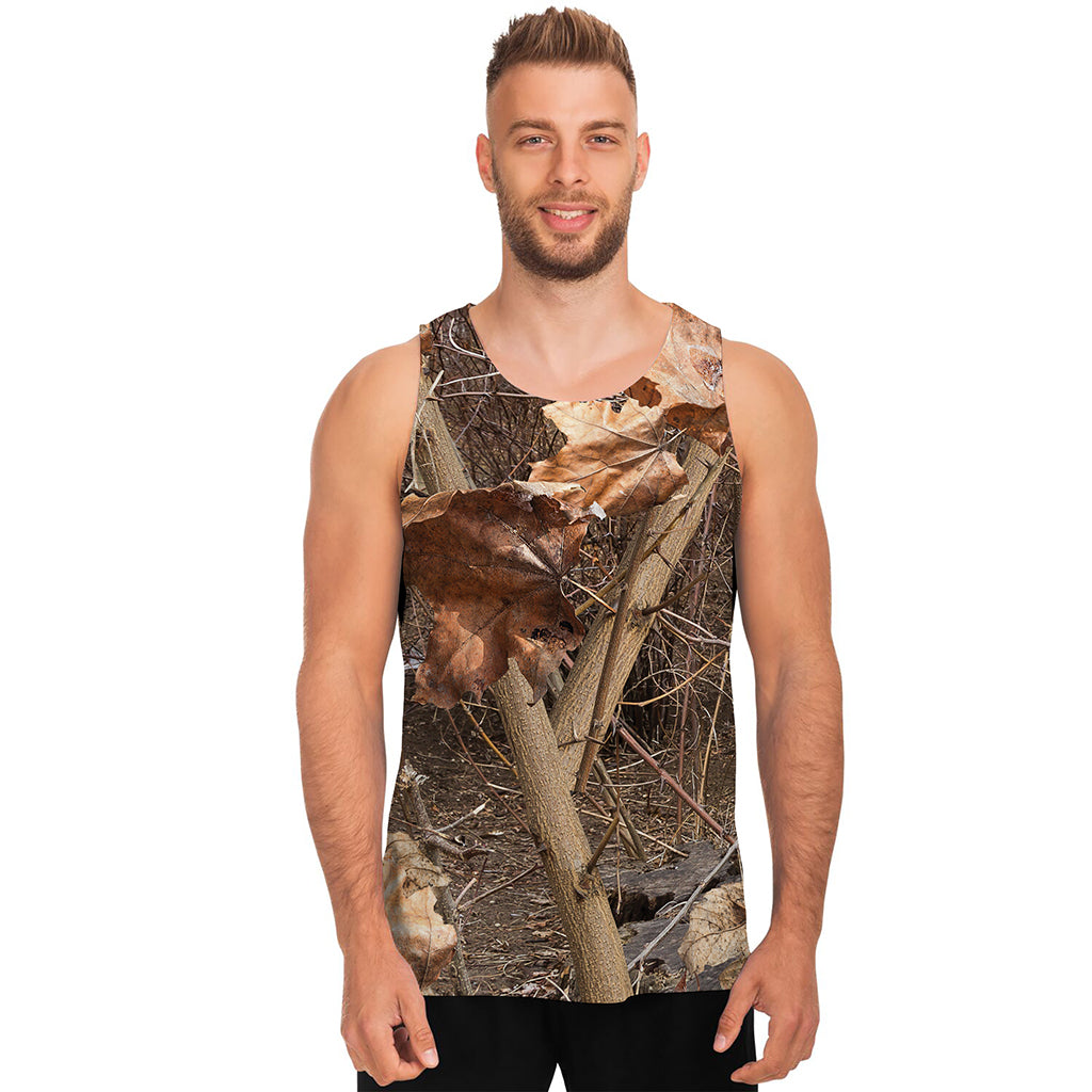 Hunting Camo Pattern Print Men's Tank Top Hunting Camo Pattern Print Men's Tank Top