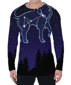 Leo Constellation Print Men's Long Sleeve T-Shirt