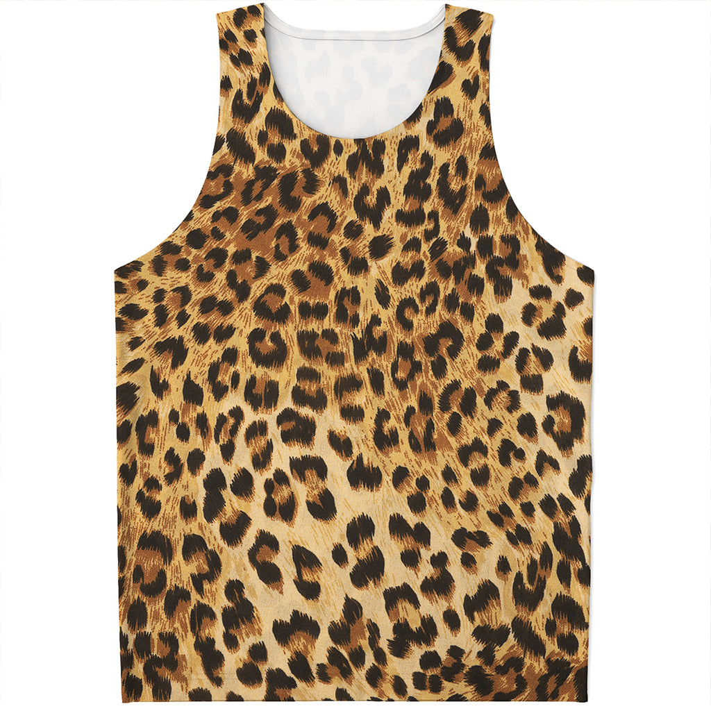 Leopard Pattern Print Men's Tank Top Leopard Pattern Print Men's Tank Top