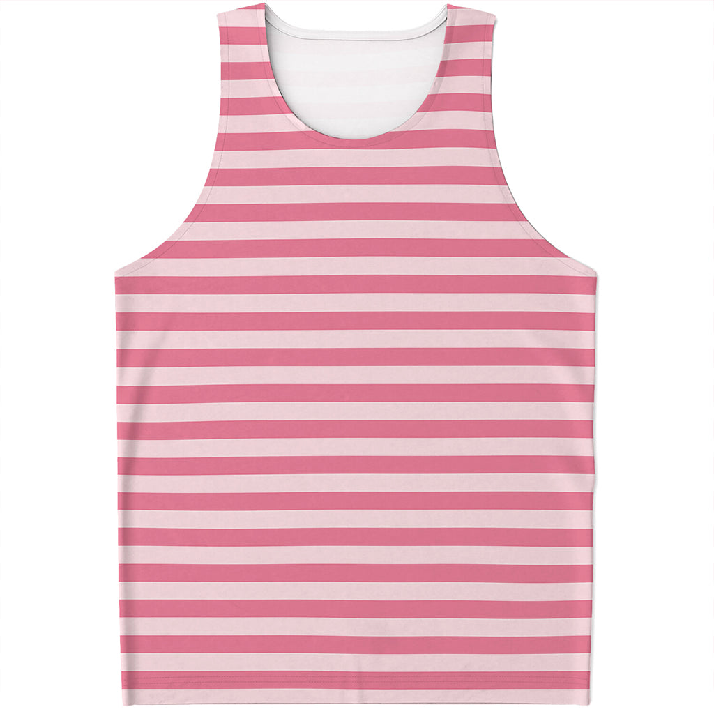Pink Striped Pattern Print Men's Tank Top Pink Striped Pattern Print Men's Tank Top