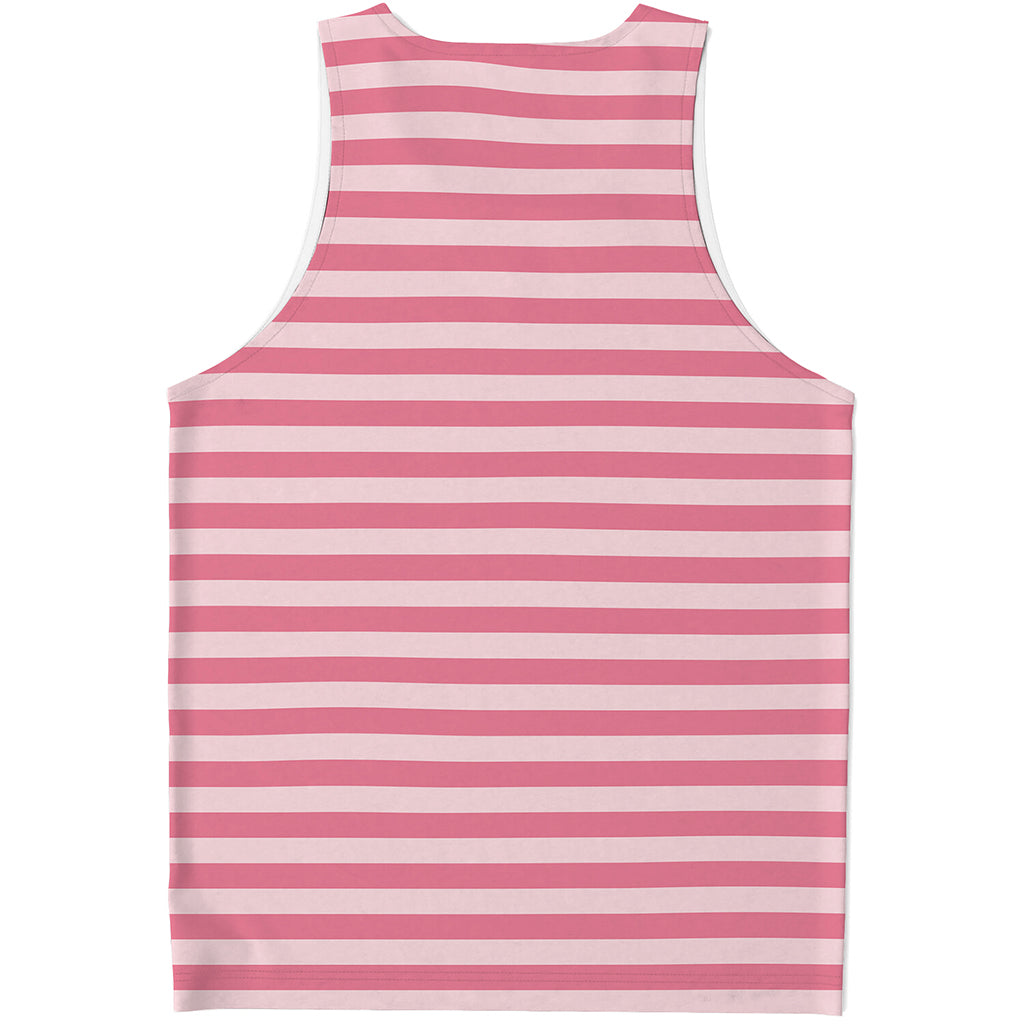 Pink Striped Pattern Print Men's Tank Top Pink Striped Pattern Print Men's Tank Top