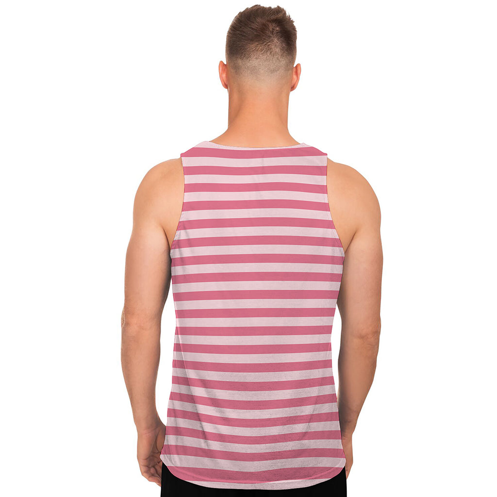Pink Striped Pattern Print Men's Tank Top Pink Striped Pattern Print Men's Tank Top