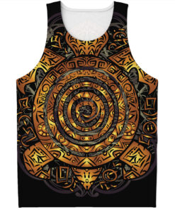 Polynesian Sea Turtle Print Men's Tank Top