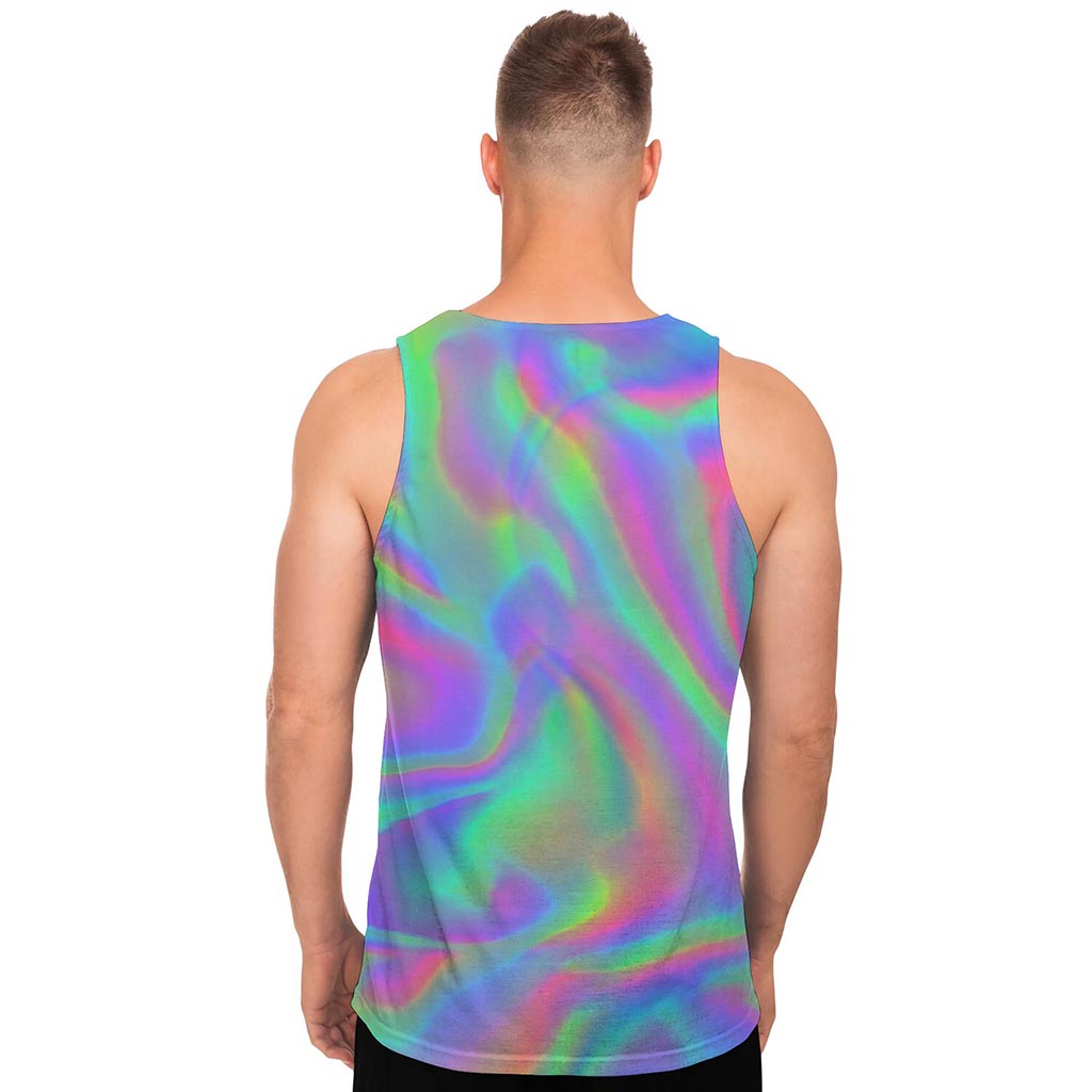 Psychedelic Holographic Trippy Print Men's Tank Top Psychedelic Holographic Trippy Print Men's Tank Top