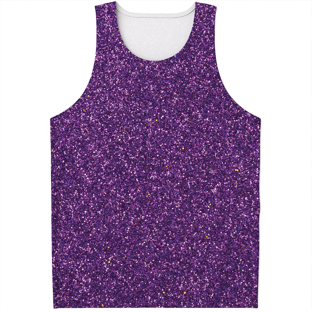Purple (NOT Real) Glitter Print Men's Tank Top Purple (NOT Real) Glitter Print Men's Tank Top