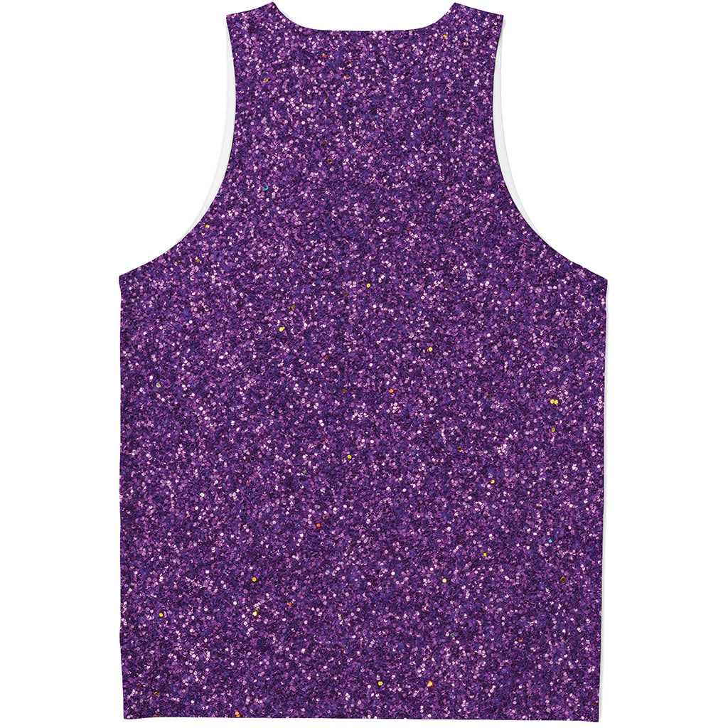Purple (NOT Real) Glitter Print Men's Tank Top Purple (NOT Real) Glitter Print Men's Tank Top