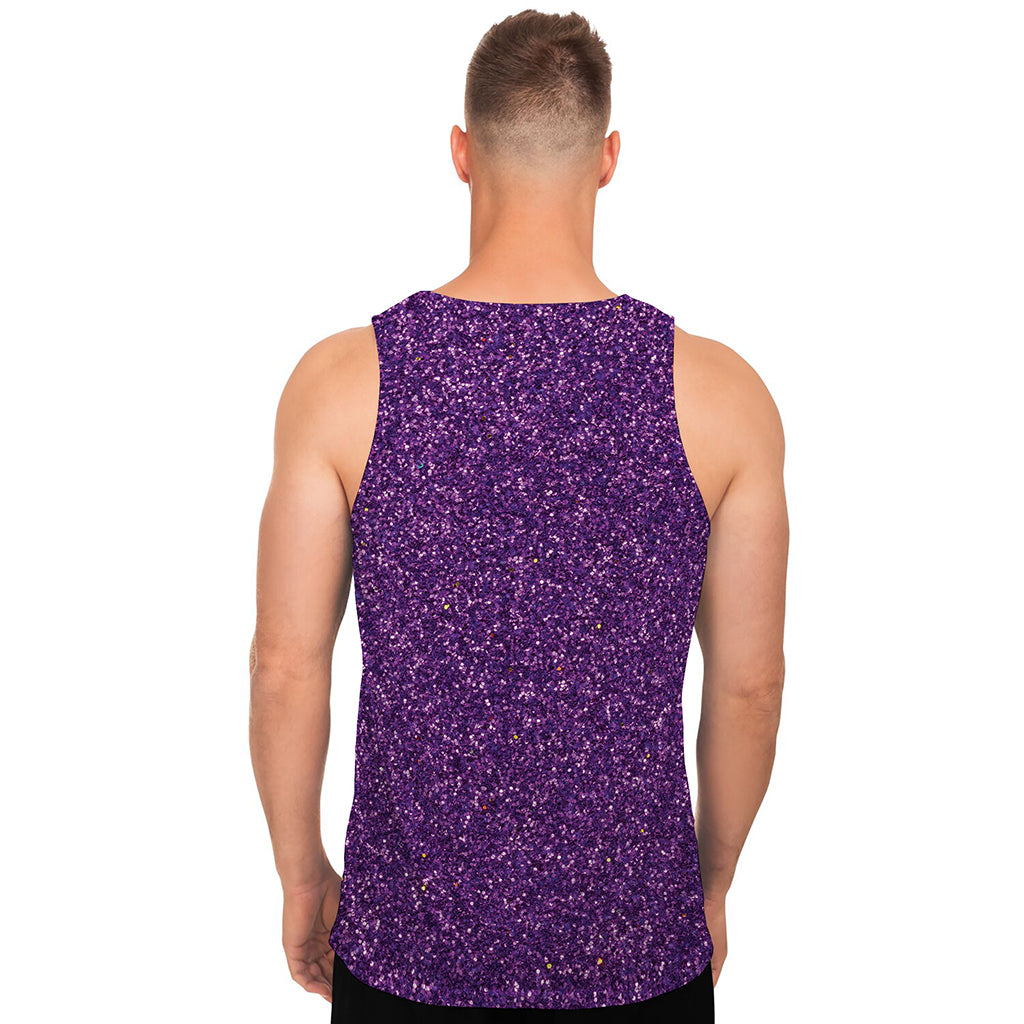 Purple (NOT Real) Glitter Print Men's Tank Top Purple (NOT Real) Glitter Print Men's Tank Top