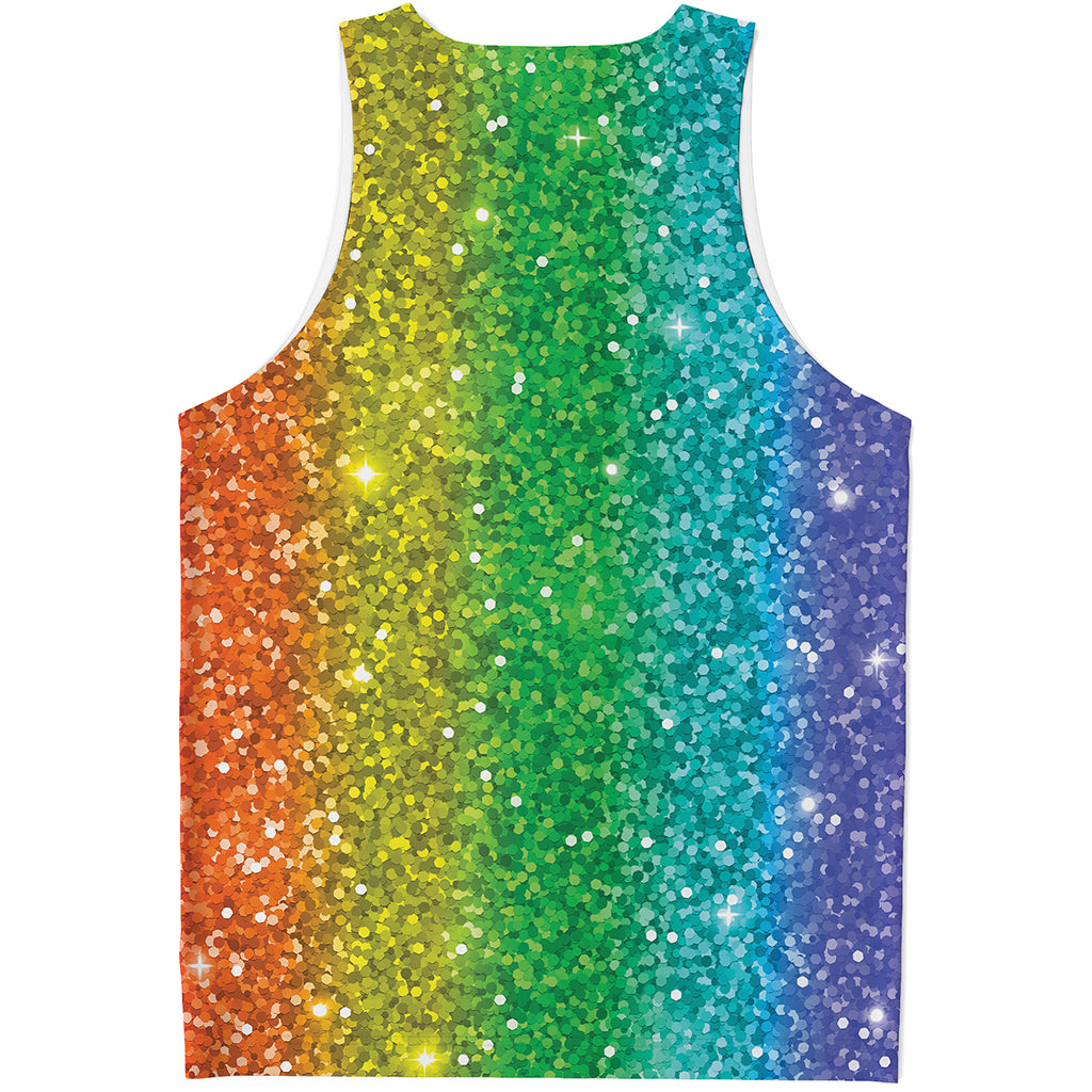 Rainbow (NOT Real) Glitter Print Men's Tank Top Rainbow (NOT Real) Glitter Print Men's Tank Top