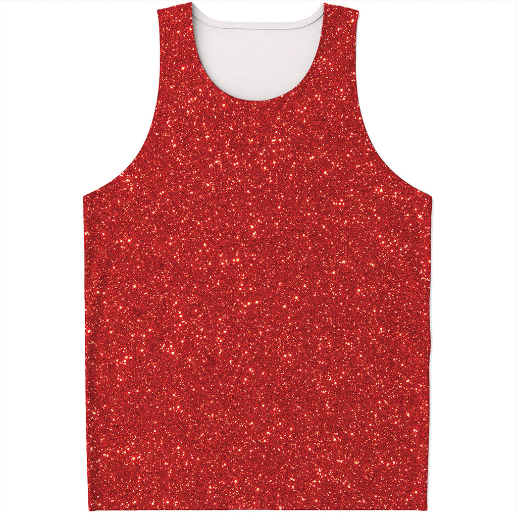 Red (NOT Real) Glitter Print Men's Tank Top Red (NOT Real) Glitter Print Men's Tank Top
