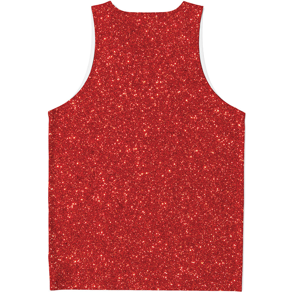 Red (NOT Real) Glitter Print Men's Tank Top Red (NOT Real) Glitter Print Men's Tank Top