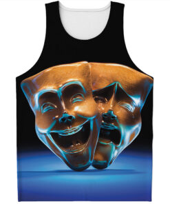 The Sock And Buskin Theatre Masks Print Men's Tank Top