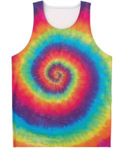 Tie Dye Print Men's Tank Top