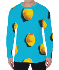Yellow Rubber Ducks Print Men's Long Sleeve T-Shirt