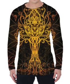 Yggdrasil Tree Of Life Print Men's Long Sleeve T-Shirt