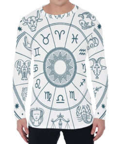Zodiac Astrology Signs Print Men's Long Sleeve T-Shirt