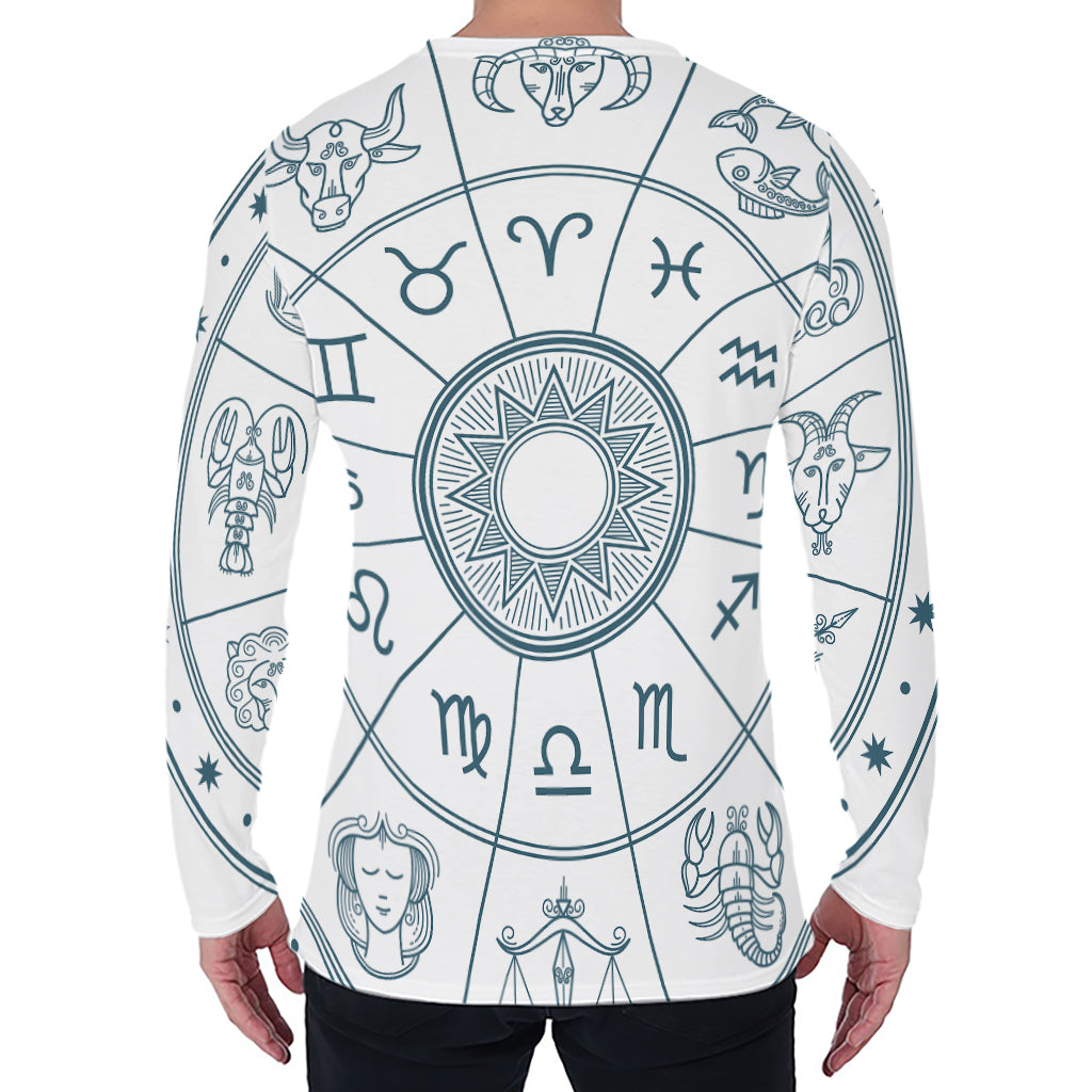 Zodiac Astrology Signs Print Men's Long Sleeve T-Shirt Zodiac Astrology Signs Print Men's Long Sleeve T-Shirt