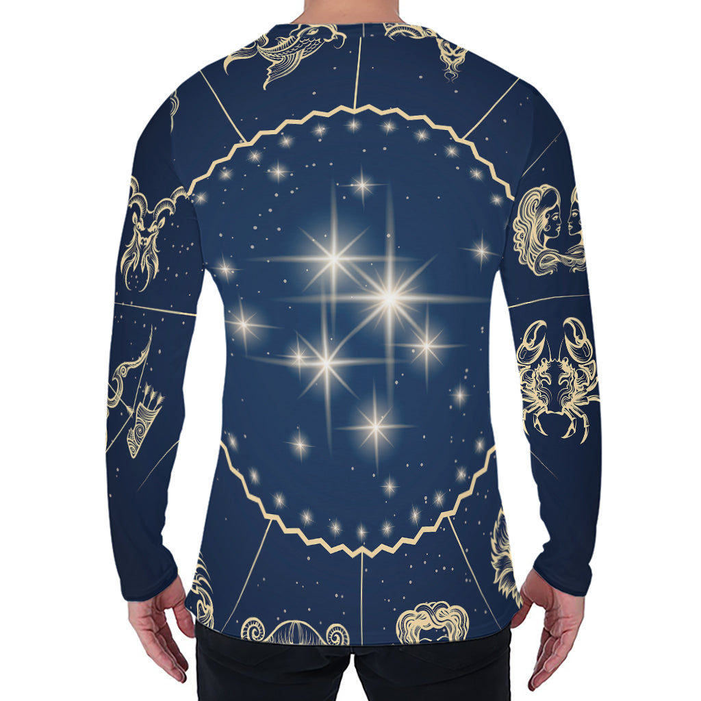Zodiac Astrology Symbols Print Men's Long Sleeve T-Shirt Zodiac Astrology Symbols Print Men's Long Sleeve T-Shirt