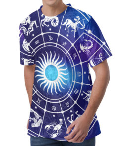 Zodiac Horoscopes Print Men's Velvet T-Shirt